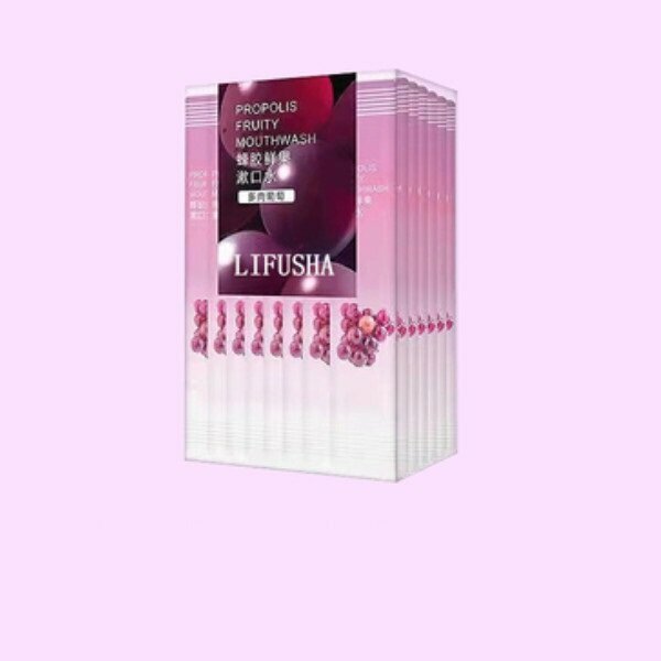 Popular disposable mouthwash, sterilizing, removing bad breath and calculus, portable package with long-lasting fragrance (20 pieces of Succulent Grape Mouthwash)