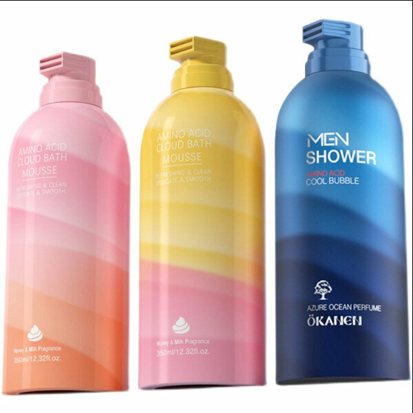 Popular Yunduo Amino Acid Shower Gel Mousse with long-lasting fragrance and moisturizing (3 bottles to take away)