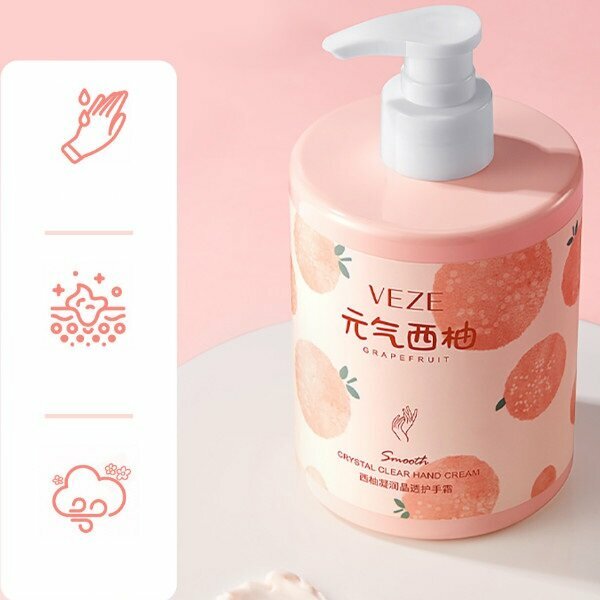Popular autumn and winter hand cream, moisturizing, long-lasting, hydrating, anti-chapped, whitening, whitening, large-capacity, non-greasy, universal for women (1 bottle of fresh grapefruit)