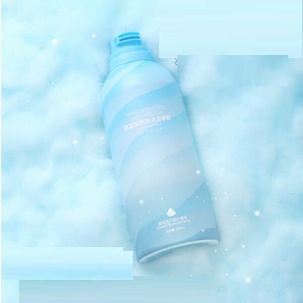 Popular cloud mousse shower gel with long-lasting fragrance for women, body whitening, children's milk, deep cleansing, refreshing, oil control and moisturizing (blue ocean)