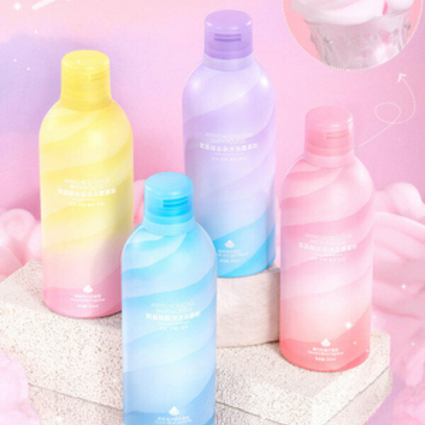Popular cloud mousse shower gel with long-lasting fragrance for women, body whitening and children's milk, deep cleansing, refreshing, oil control and moisturizing (Sakura Sweet Fruit + Sweet Fruit Orange Blossom)