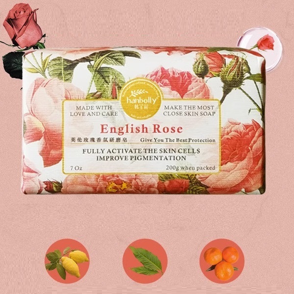 The most popular French natural soap, bath soap, long-lasting fragrance, body cleansing, oil control, moisturizing and rejuvenating, affordable for the whole family (British Rose Soap)