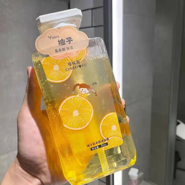 Popular peach shower gel, long-lasting fragrance, moisturizing and moisturizing, autumn and winter girls and adult shower gel, milk body lotion (peach shower gel + grapefruit shower gel)