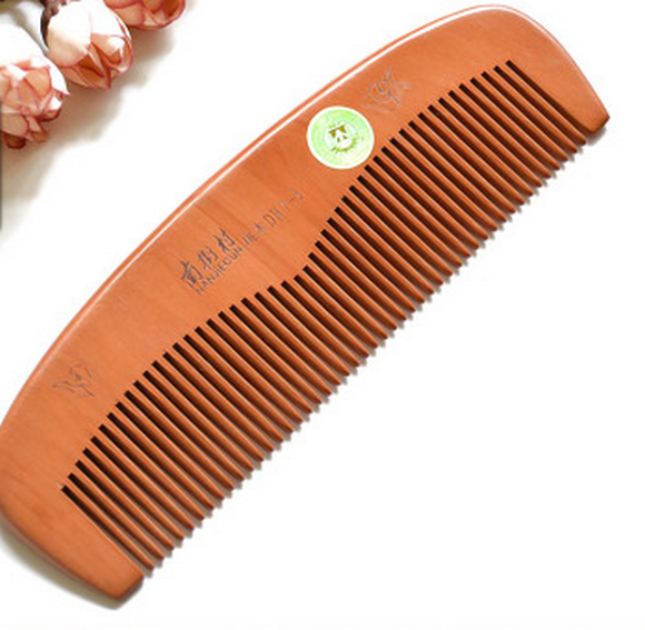 Hot style large handleless mahogany comb with dense teeth (total length in simple package is about 16.5 cm)