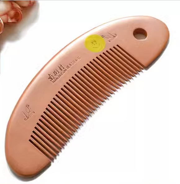 Popular anti-static and anti-hair loss peach wood comb (simple package) about 16 cm