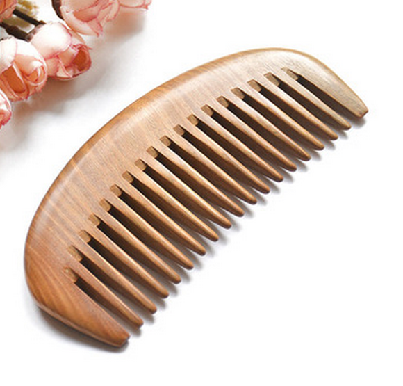 Popular wooden comb large-tooth comb (simple package) about 12.5 cm