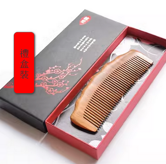 Popular Sandalwood Comb Large Dragon Back (Dense Teeth Gift Box) Approximately 15.7cm