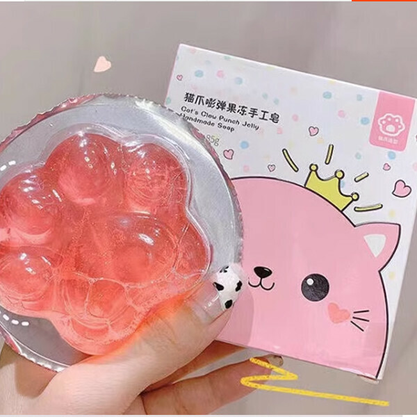 爆款貓爪凈蟎果凍洗臉皂祛痘除蟎收縮毛孔抑菌深層清潔清爽控油男女（2盒）