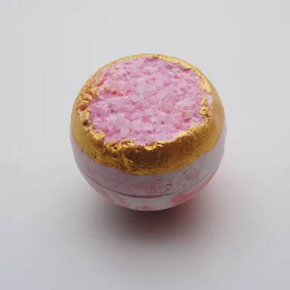 爆款（單個）香浴鹽泡澡浴球（鹽晶粉色）