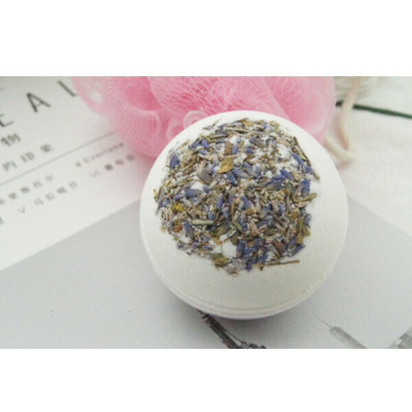 爆款（單個）香浴鹽泡澡浴球（薰衣草花瓣白色）
