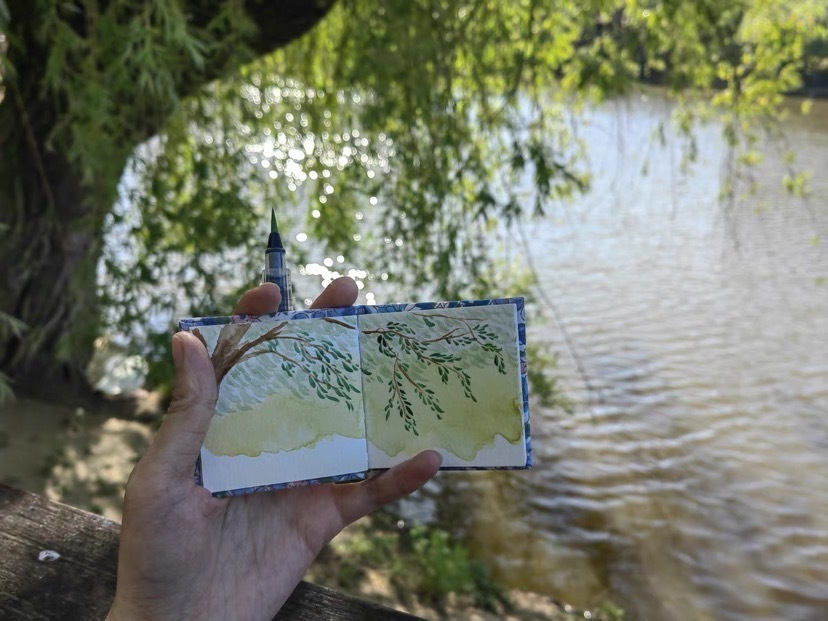 迷你水彩 8色水彩 迷你畫本