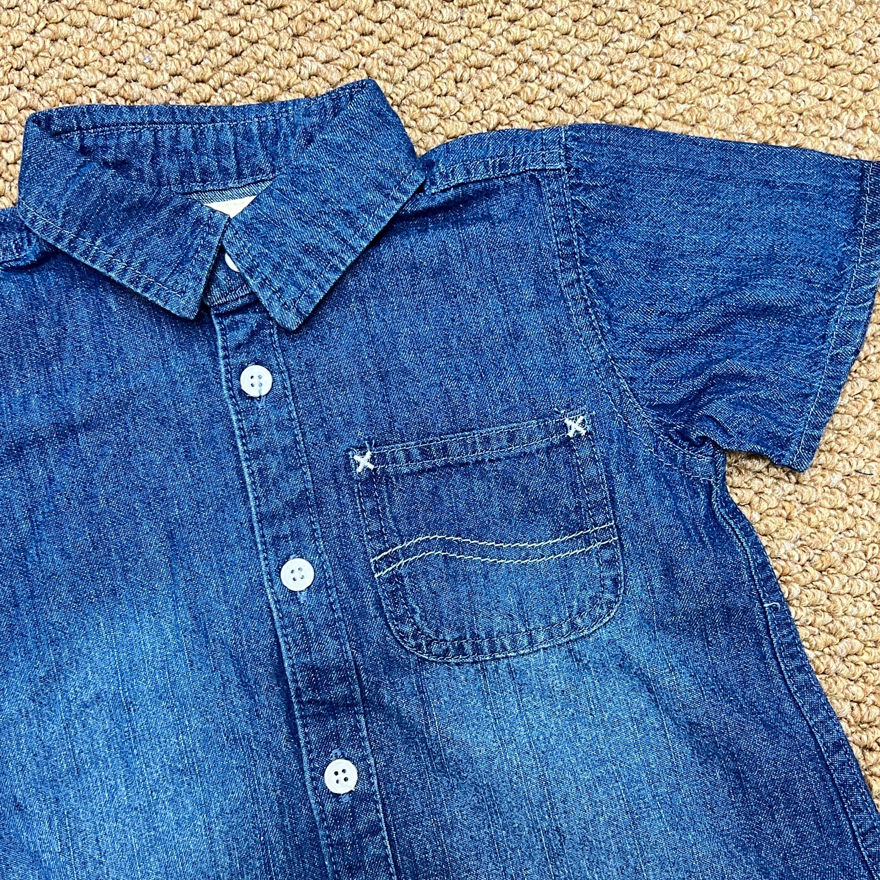 💙日單 𝐁𝐮𝐝𝐝𝐲 𝐋𝐞𝐞 牛仔背短袖恤衫