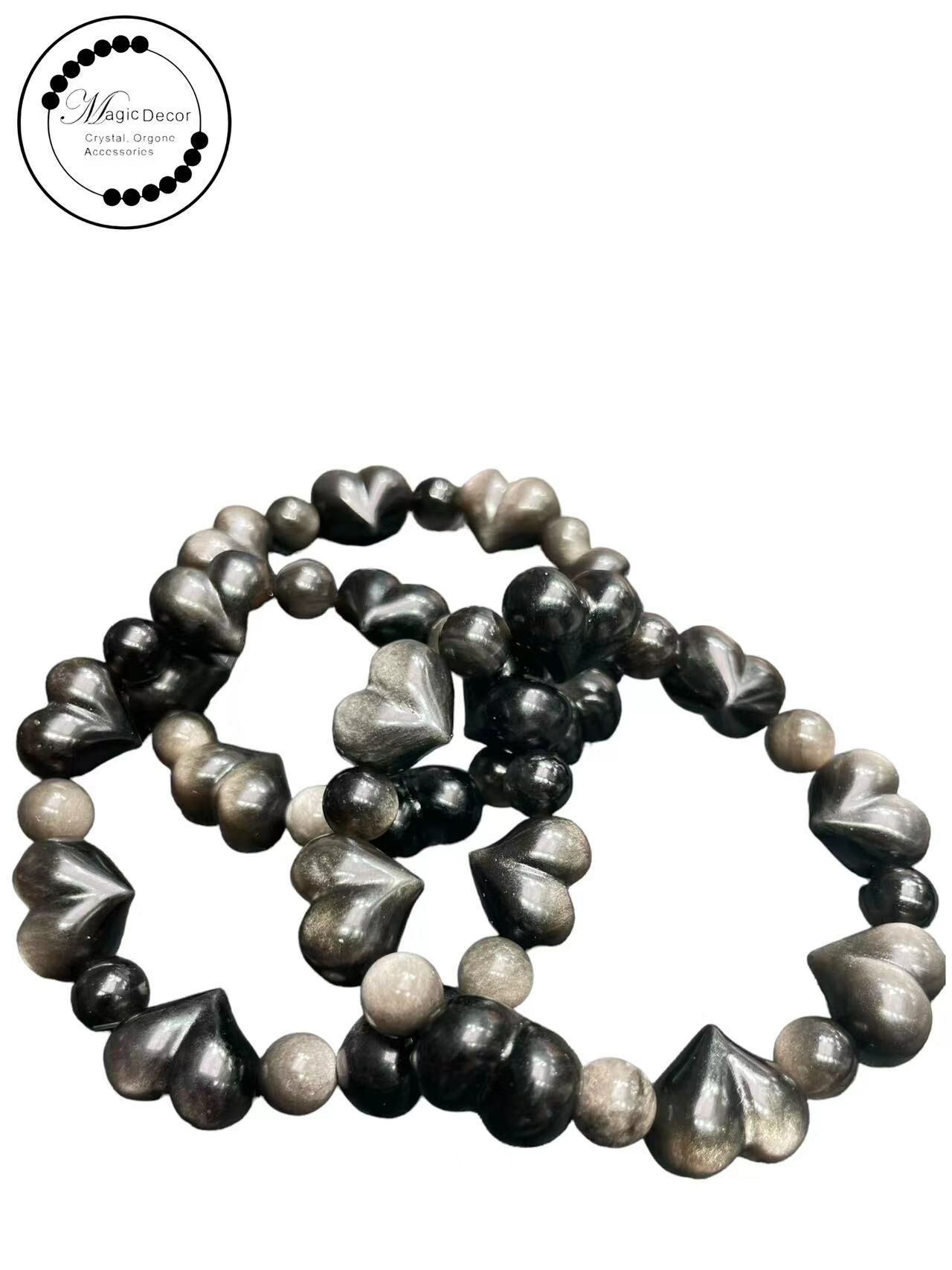 251004 - C56 銀曜石屁桃愛心款手串