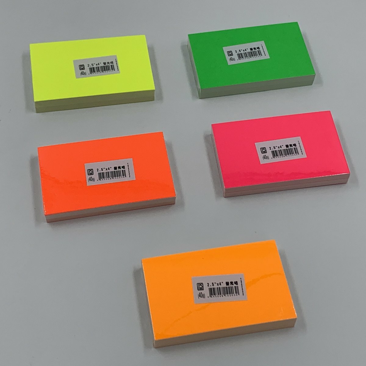2.5" x 4" 熒光便條卡 - 1包