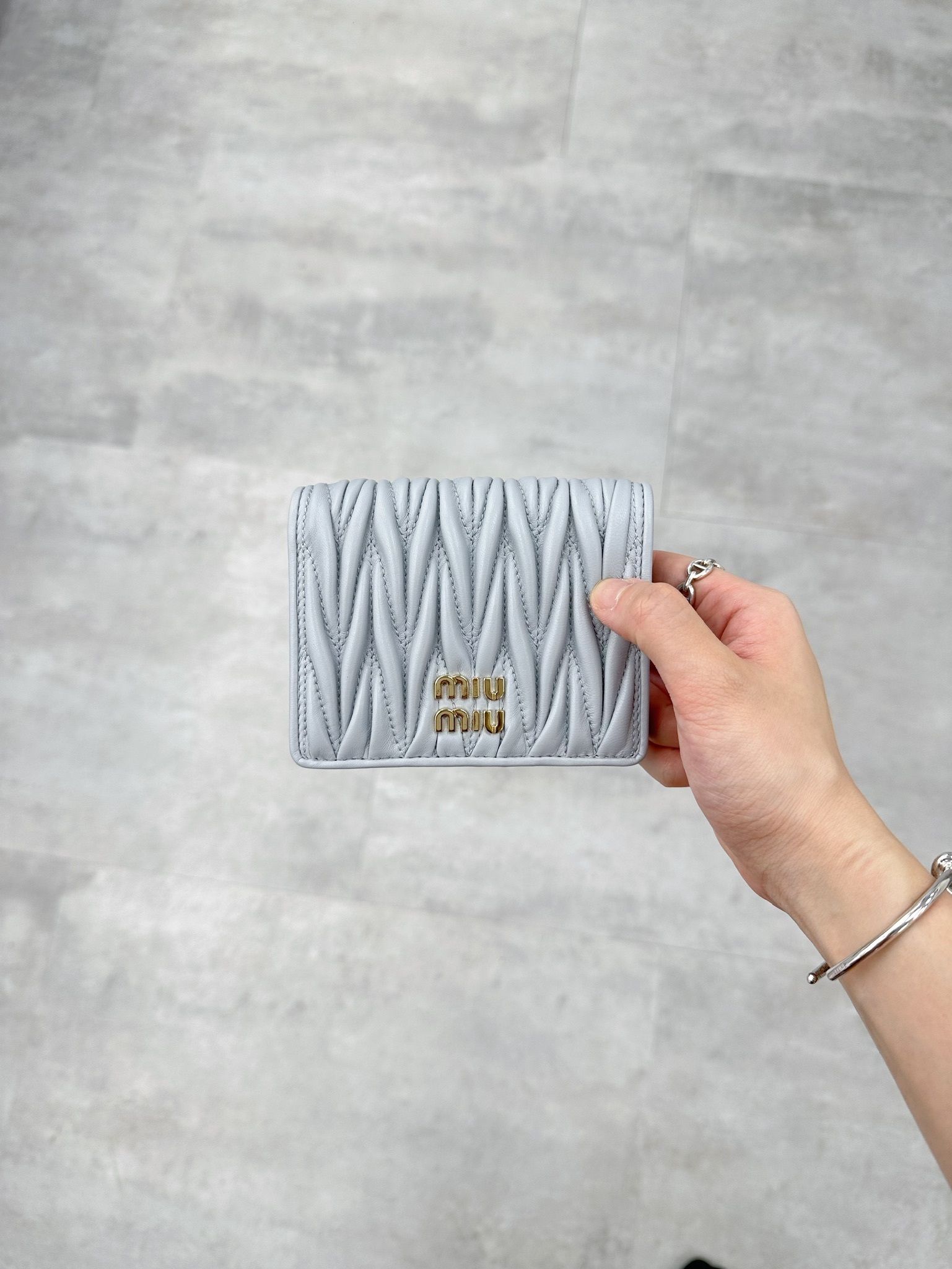 Miu Miu Small Matelasse Nappa Leather Wallet