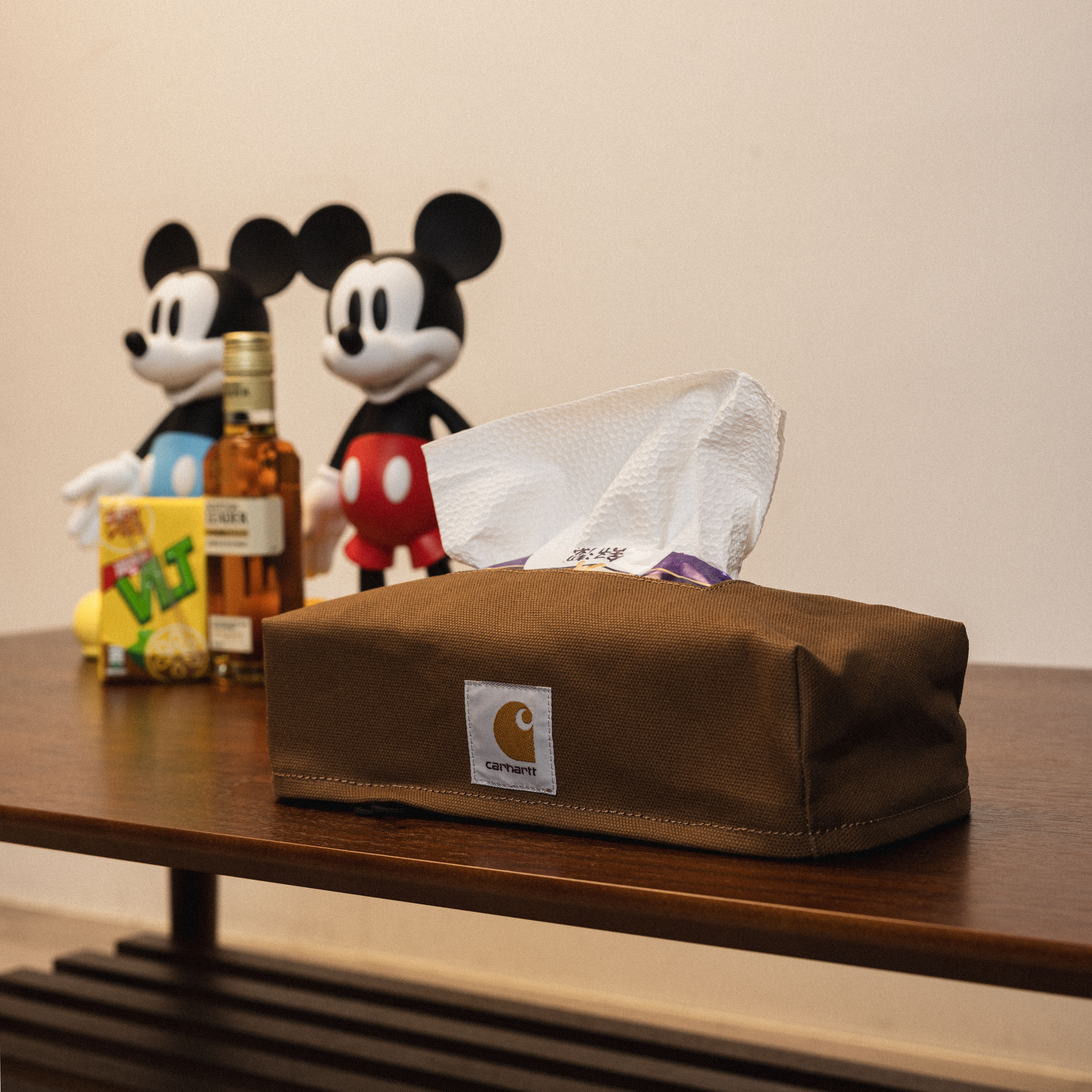 -(E13e05)-CARHARTT WIP TISSUE BOX COVER 面紙盒套 咖啡色-I033287-HZXX