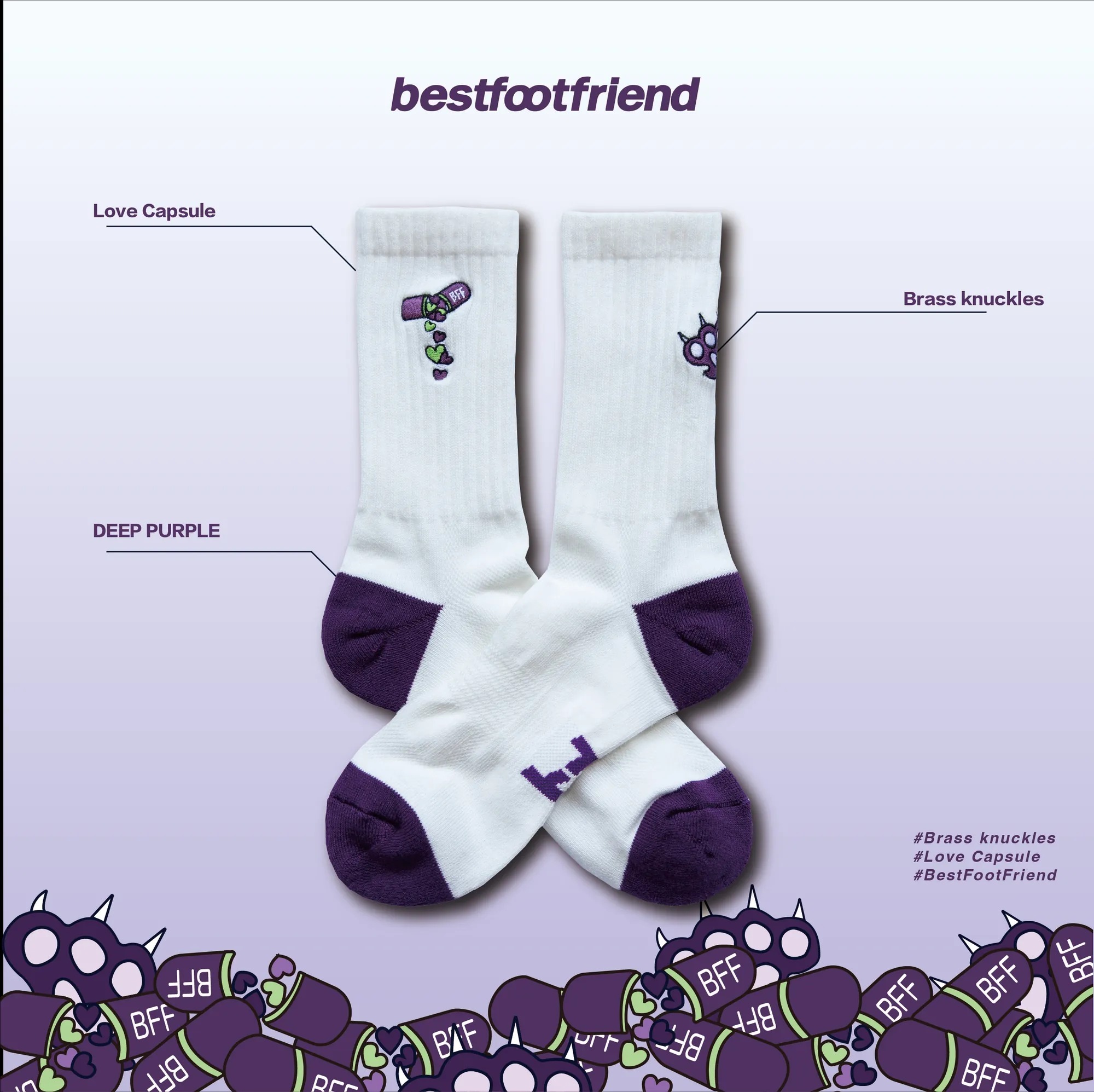 BFF LOVE CAPSULE SOCKS (BF22022)