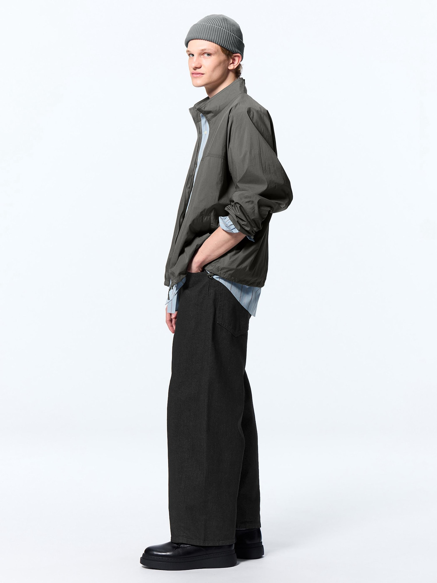 2024SS GU BARREL LEG 錐形 穿搭 神褲 拓腿褲 牛仔褲 長褲 丹寧 錐形褲 男版 321-352003