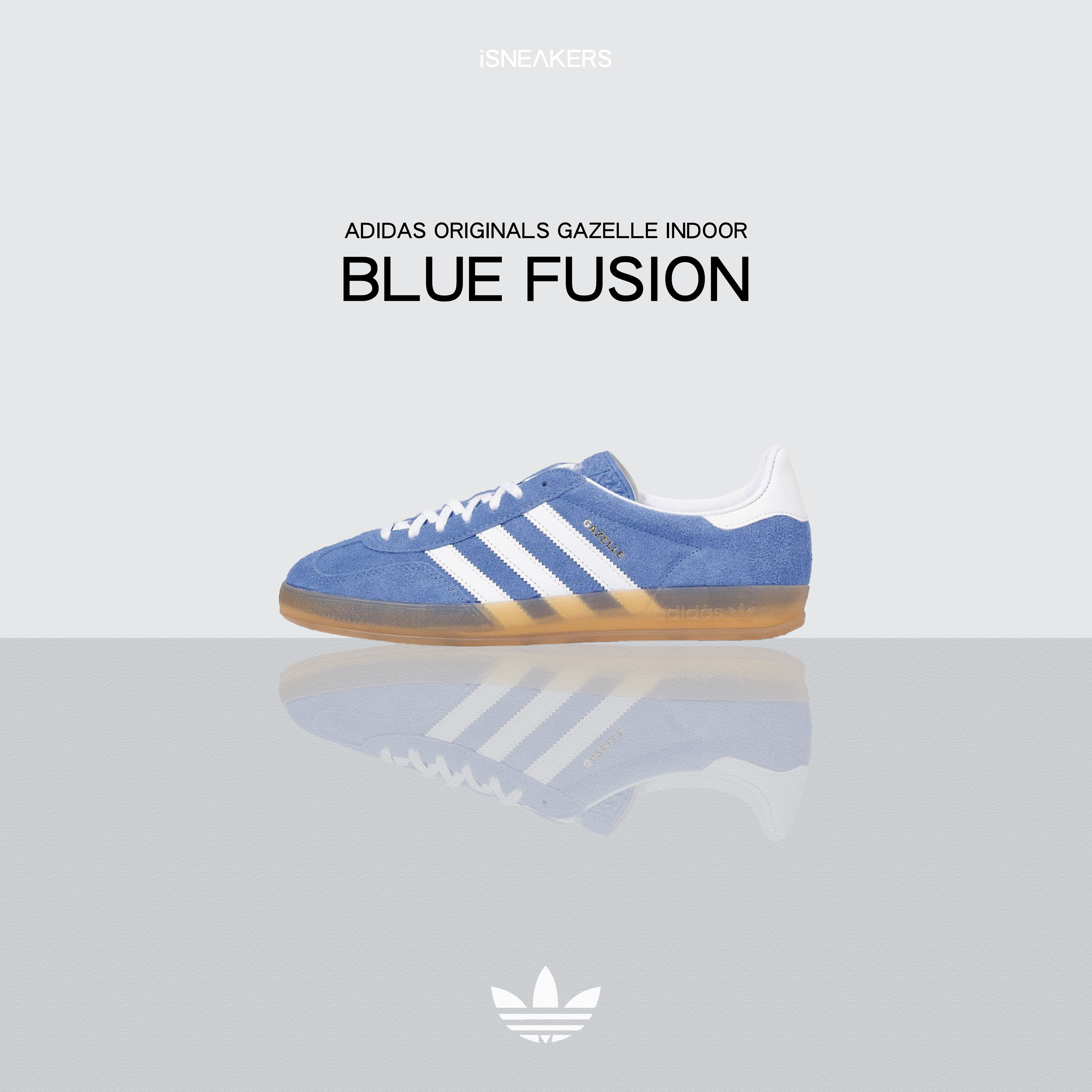 iSNEAKERS｜Adidas Originals Gazelle Indoor "Blue Fusion" 麂皮復古藍 HQ8717