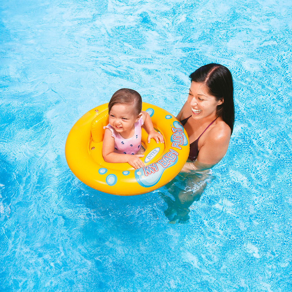嬰幼兒充氣坐式泳圈水泡 - 黃