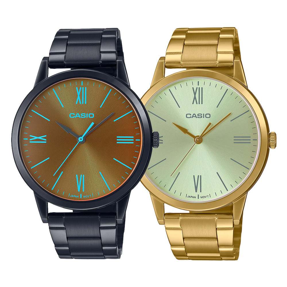 【ASIO 卡西歐】MTP-E600B MTP-E600G 金屬色 流線型 卓絕復古 精緻時尚 羅馬數字 腕錶 手錶