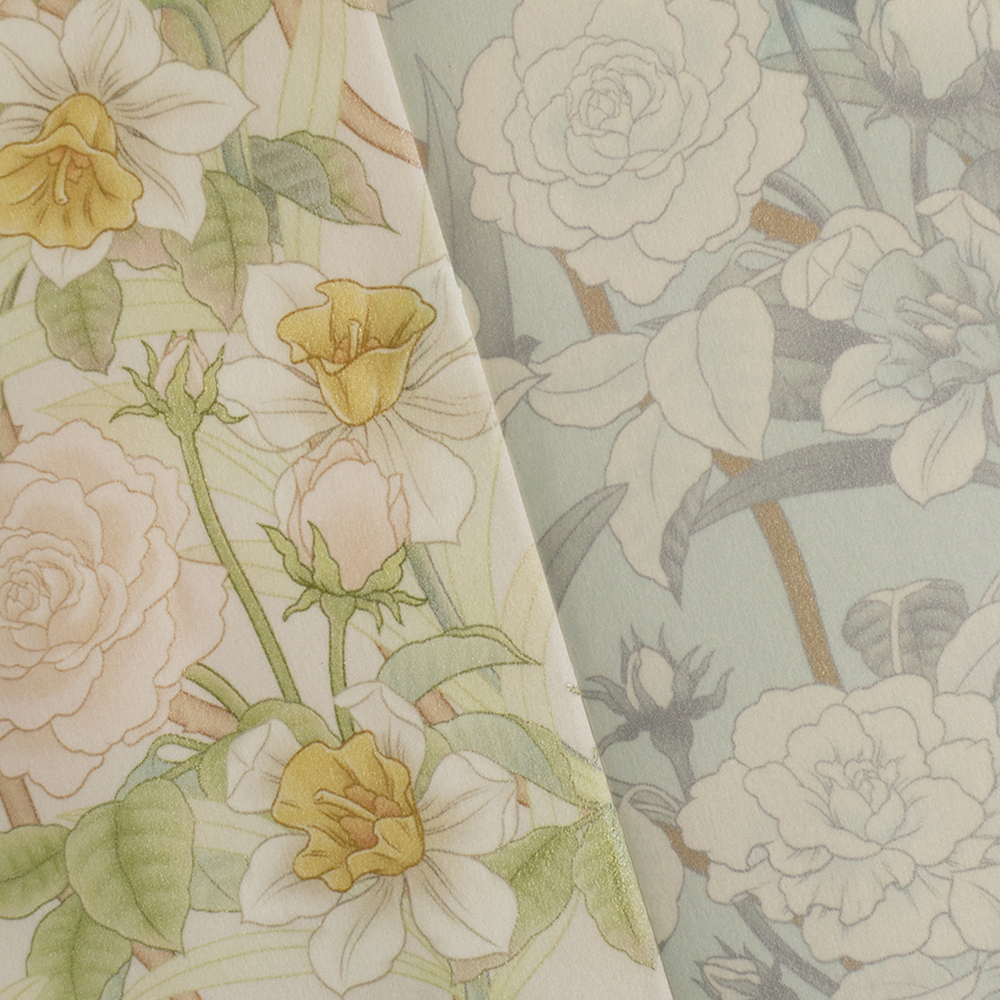 樂意Loi．對花集:玫瑰與水仙 5cm霧面和紙膠帶 <整捲/分裝>