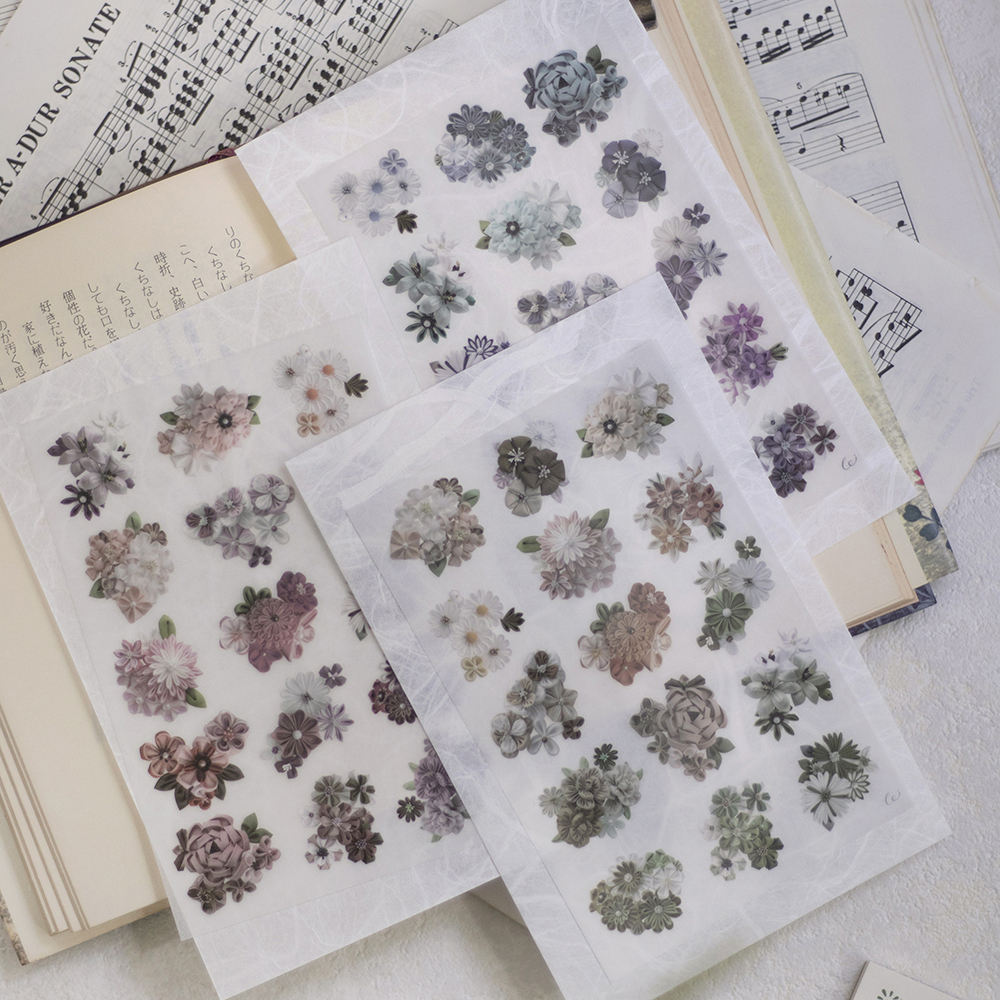 樂意Loi．手捏花 Cloth flowers 轉印貼紙