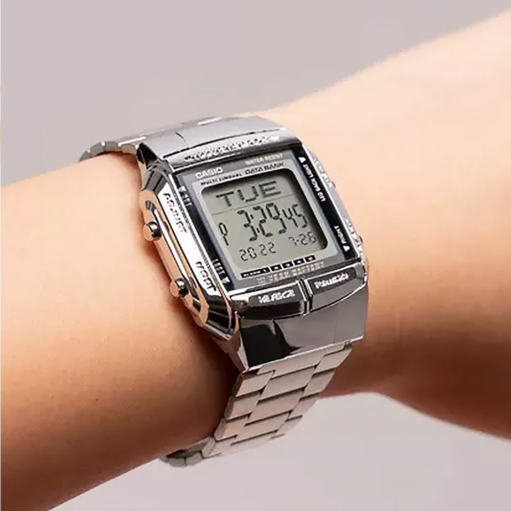 (預購)【CASIO 卡西歐】DB-360-1A 復古簡約 銀灰 電話備忘錄 24時區 星期日期 LED 數位 電子錶 手錶