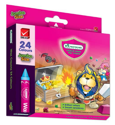 master  art jumbo size wax crayon
