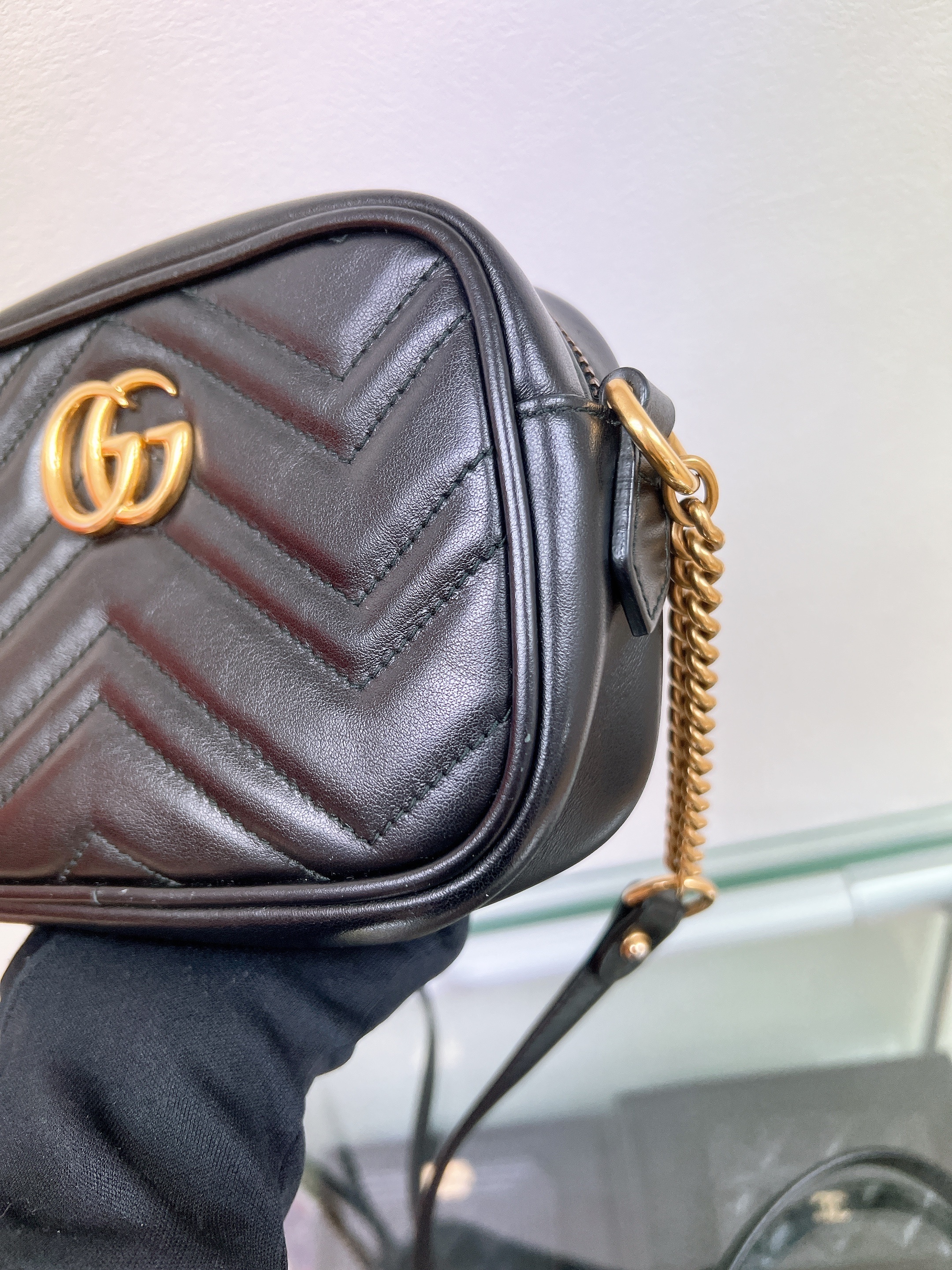 Gucci marmont camera bag mini black