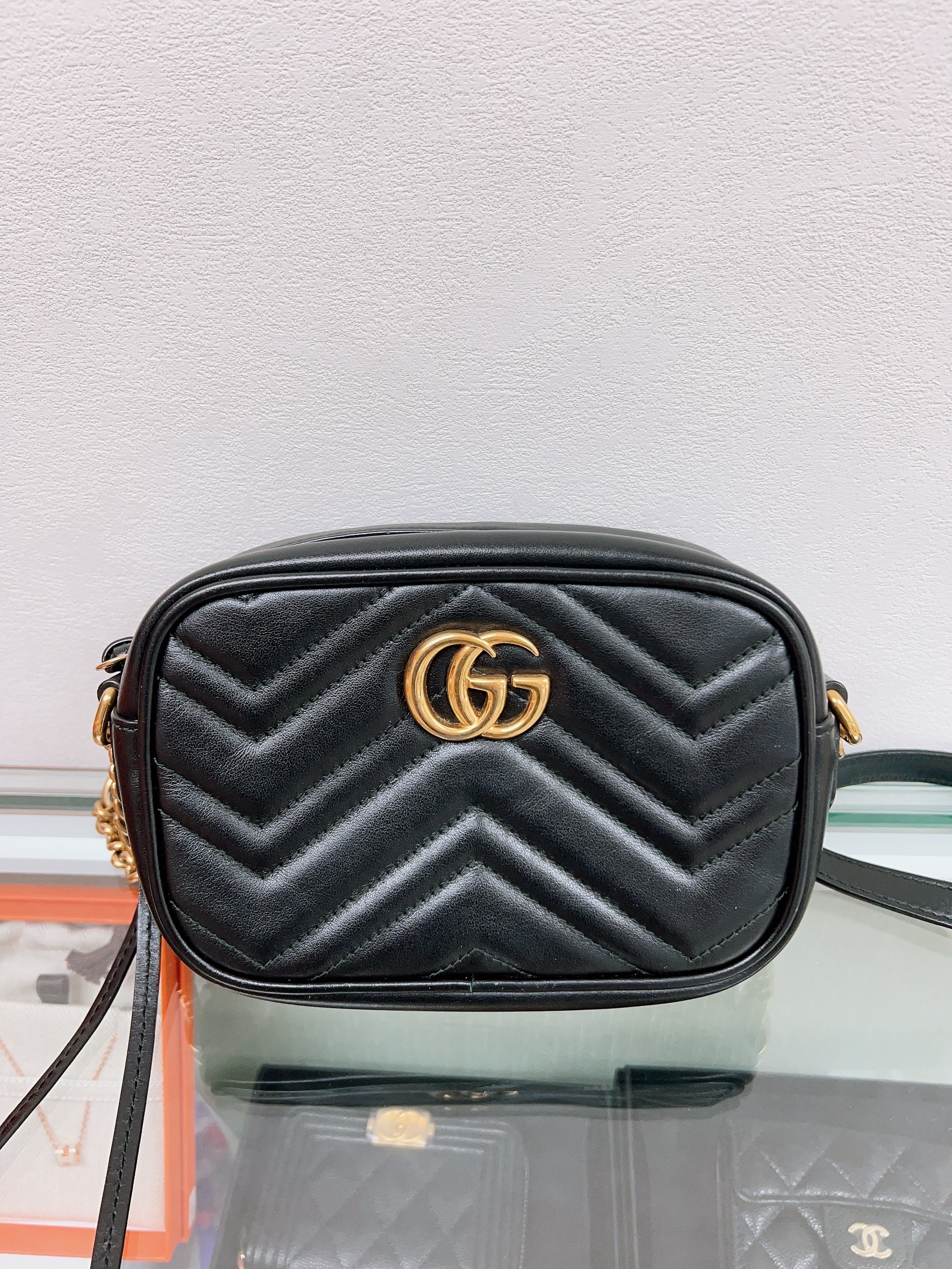 Gucci marmont camera bag mini black