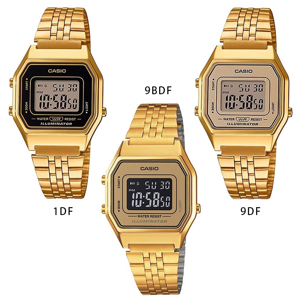 【CASIO 卡西歐】LA680WGA-9BDF/9DF/1DF 復古 鬧鈴 不鏽鋼 腕錶 28.6mm