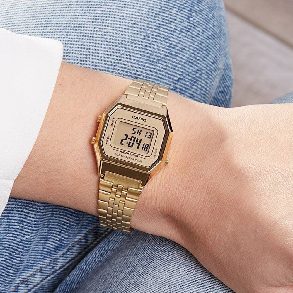 【CASIO 卡西歐】LA680WGA-9BDF/9DF/1DF 復古 鬧鈴 不鏽鋼 手錶