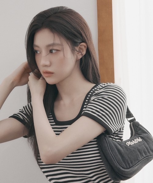 (限時接單) 韓國連線🇰🇷MARITHÉ 牛仔肩背包 牛仔 小包 肩背包 藍色 黑色/預購