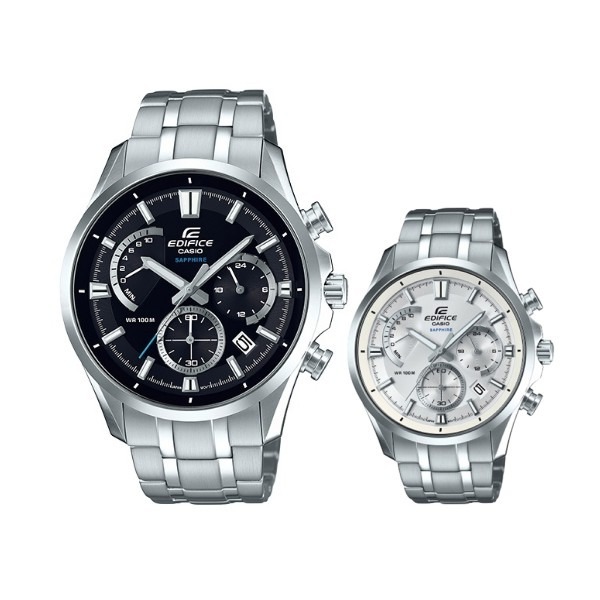 【CASIO 卡西歐】EDIFICE EFB-550D 藍寶石玻璃 簡約 計時 不鏽鋼 手錶