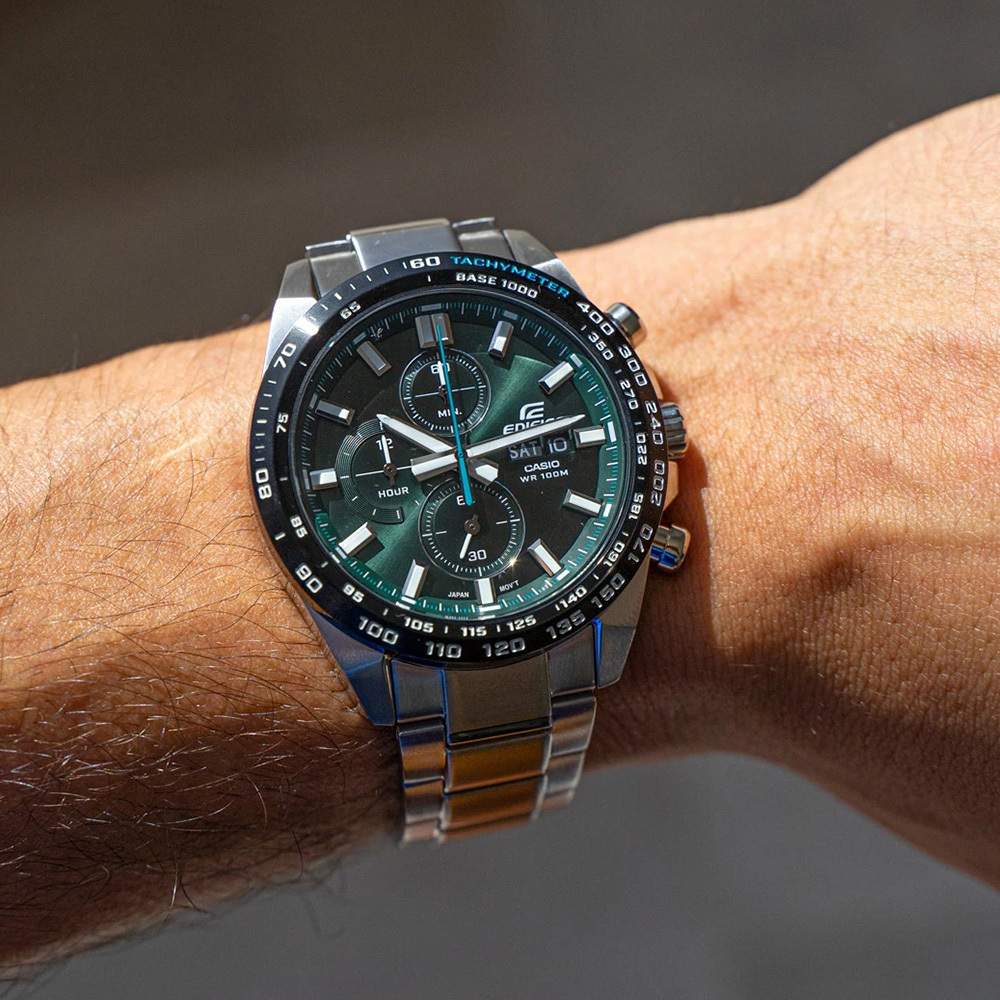 【CASIO 卡西歐】EDIFICE EFR-574DB-3AV 三眼 星期日期 運動 腕錶 42.3mm