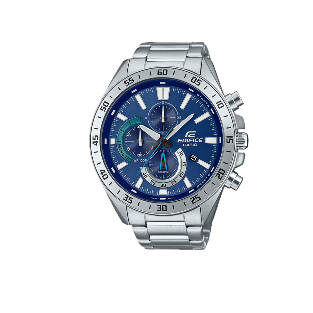 【CASIO 卡西歐】EDIFICE EFV-620D 商務運動賽車三眼計時帶日期不鏽鋼經典腕錶