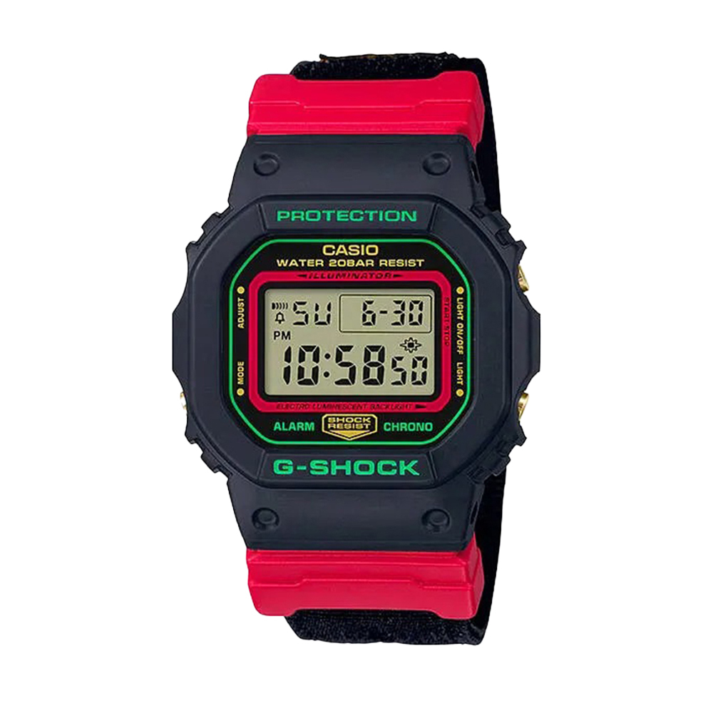 【CASIO 卡西歐】G-SHOCK DW-5600THC-1D 防震 鬧鈴 耐衝擊 電子腕錶 42.8mm