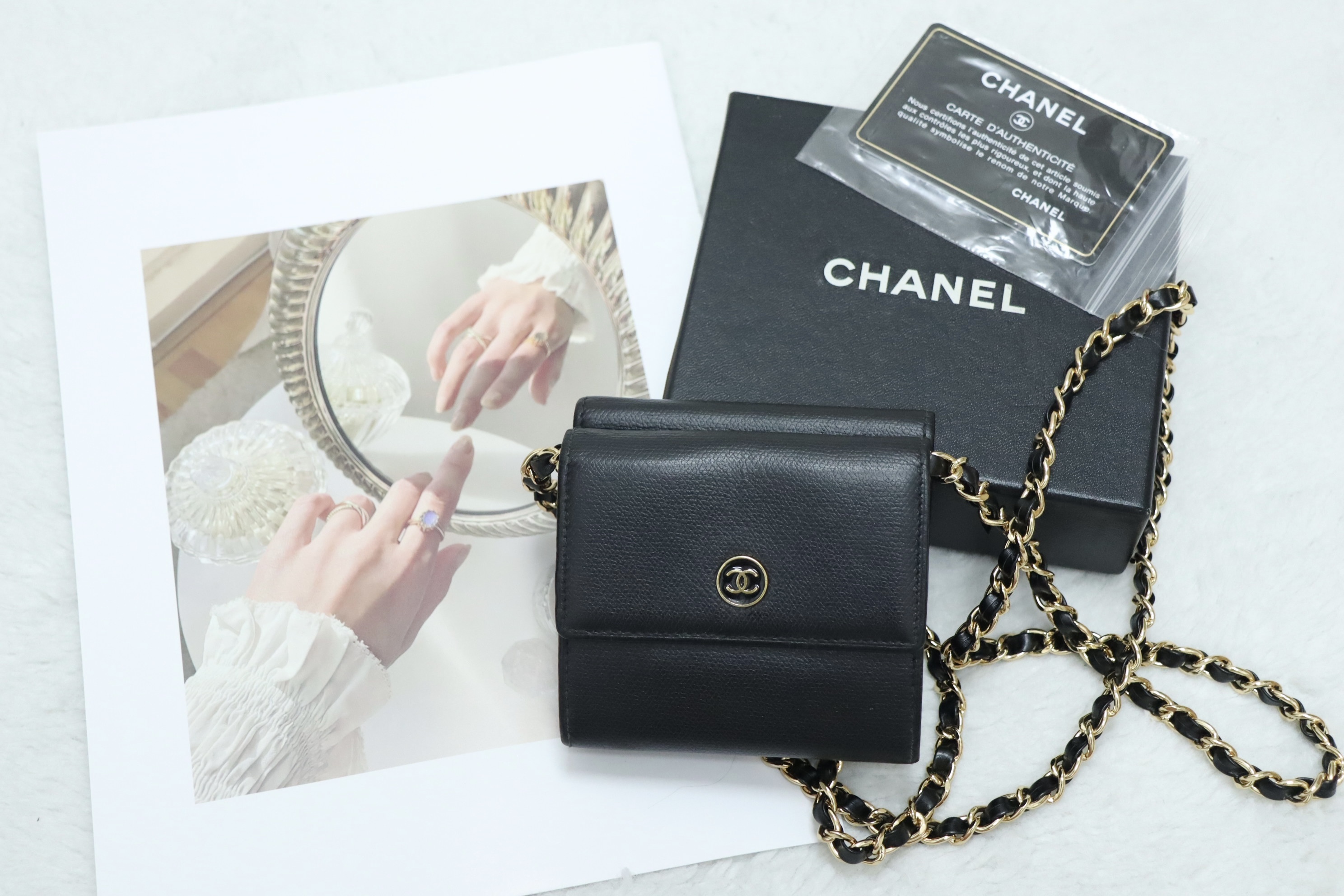 Chanel 黑短wallet🖤(有盒 有卡）