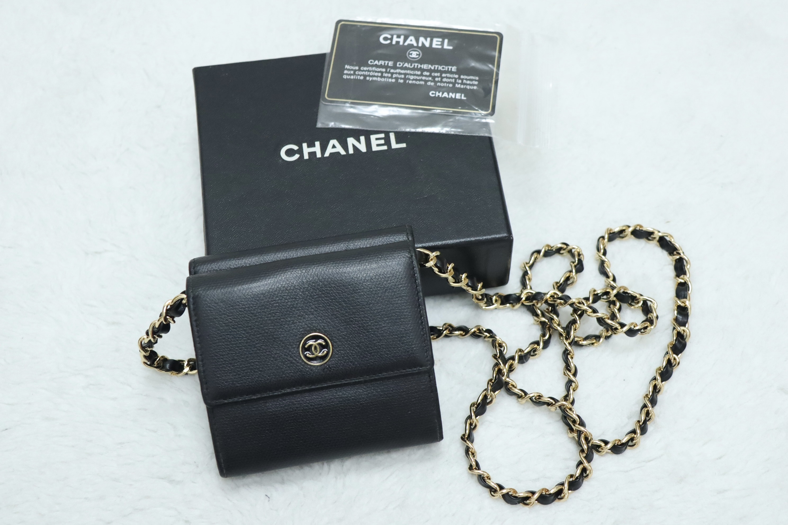 Chanel 黑短wallet🖤(有盒 有卡）