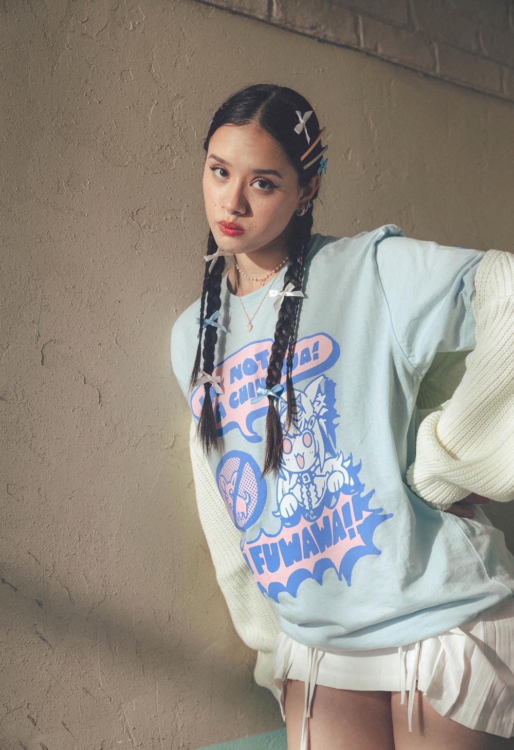 「官方代購」Hololive X OMOCAT I'M FUWAWA! T-Shirt🐾