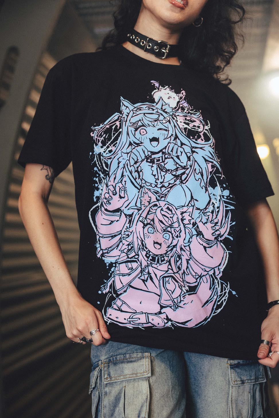 =「官方代購」Hololive X OMOCAT BAU BAU!!!! T-Shirt 🐾