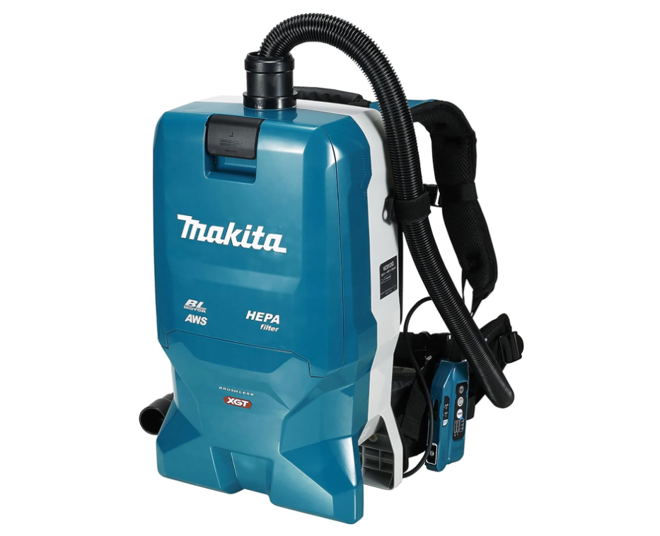 "MAKITA"牧田牌 充電式背負型集塵機6公升 (HEPA過濾網) (無碳刷) (藍牙連動) (鋰40V) (淨機)-[VC012GZ01]