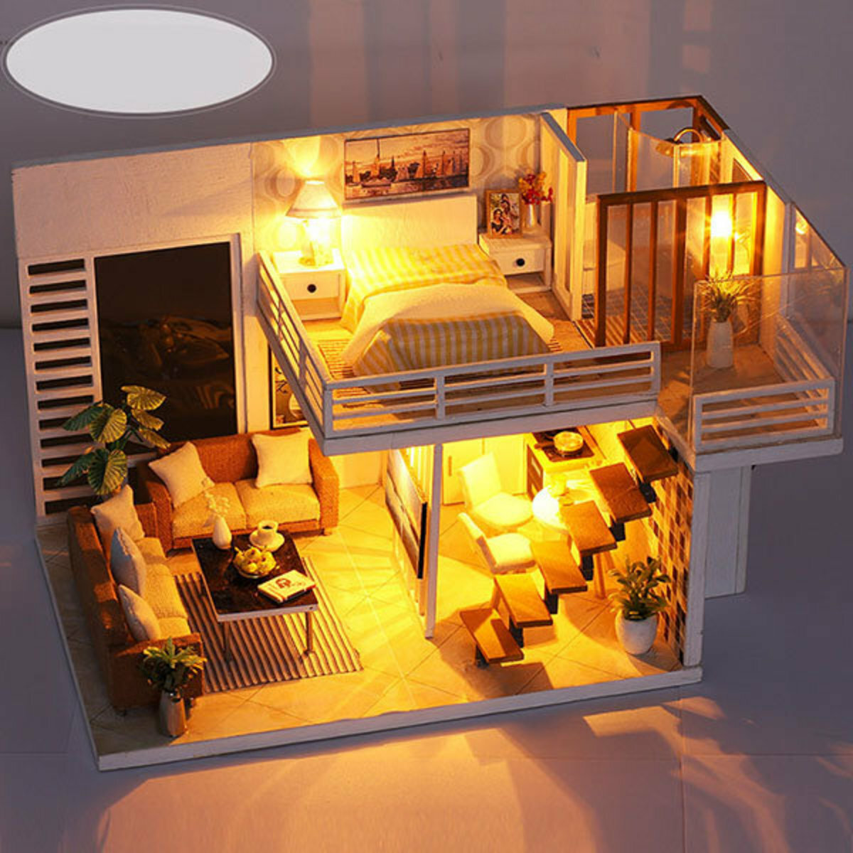 日本TSK 3D立體簡雅小屋創意音樂盒(需手工製作拼圖) (P2572)