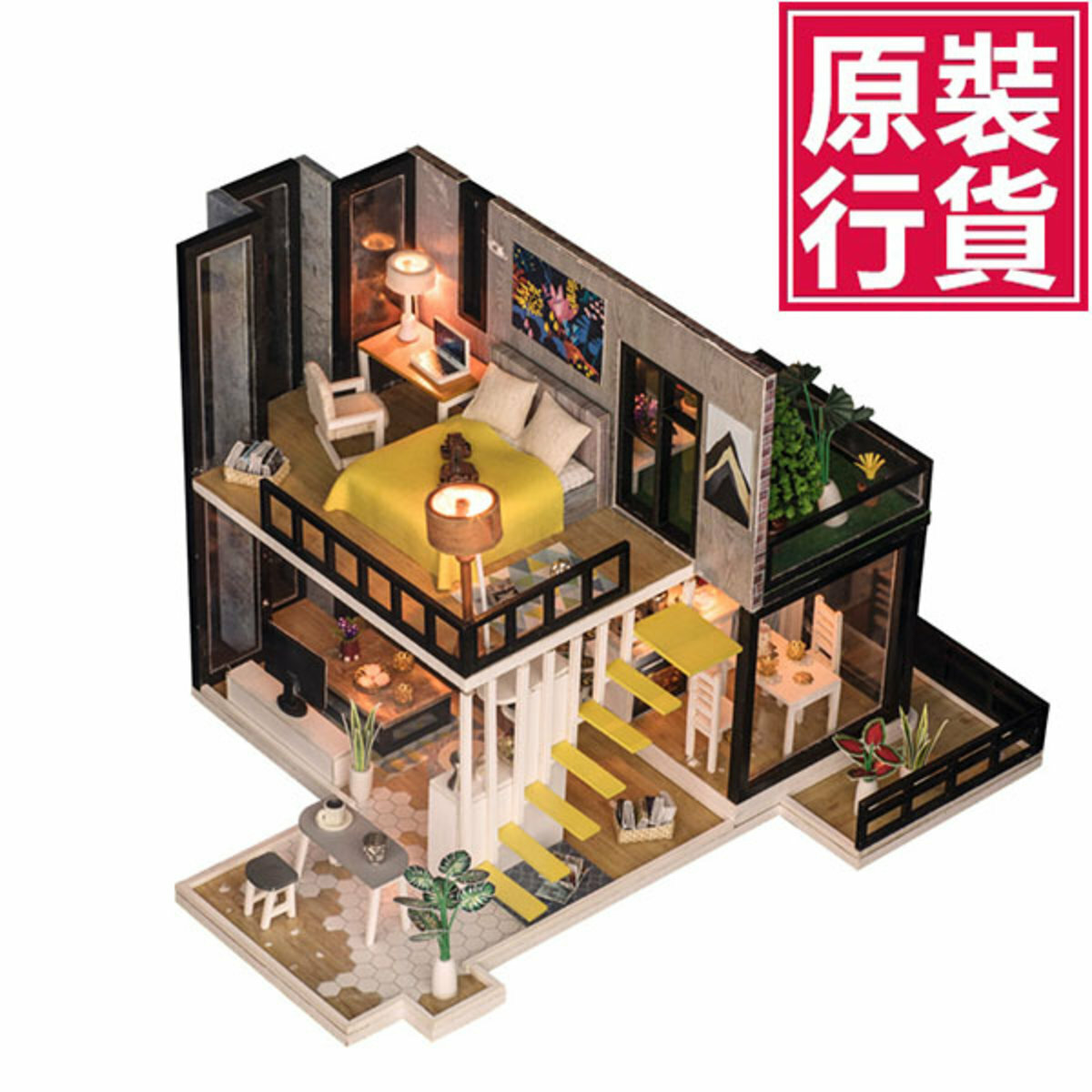 日本TSK 360°呈現小屋裝飾別墅音樂盒(需手工製作拼圖A-1) (P2571)