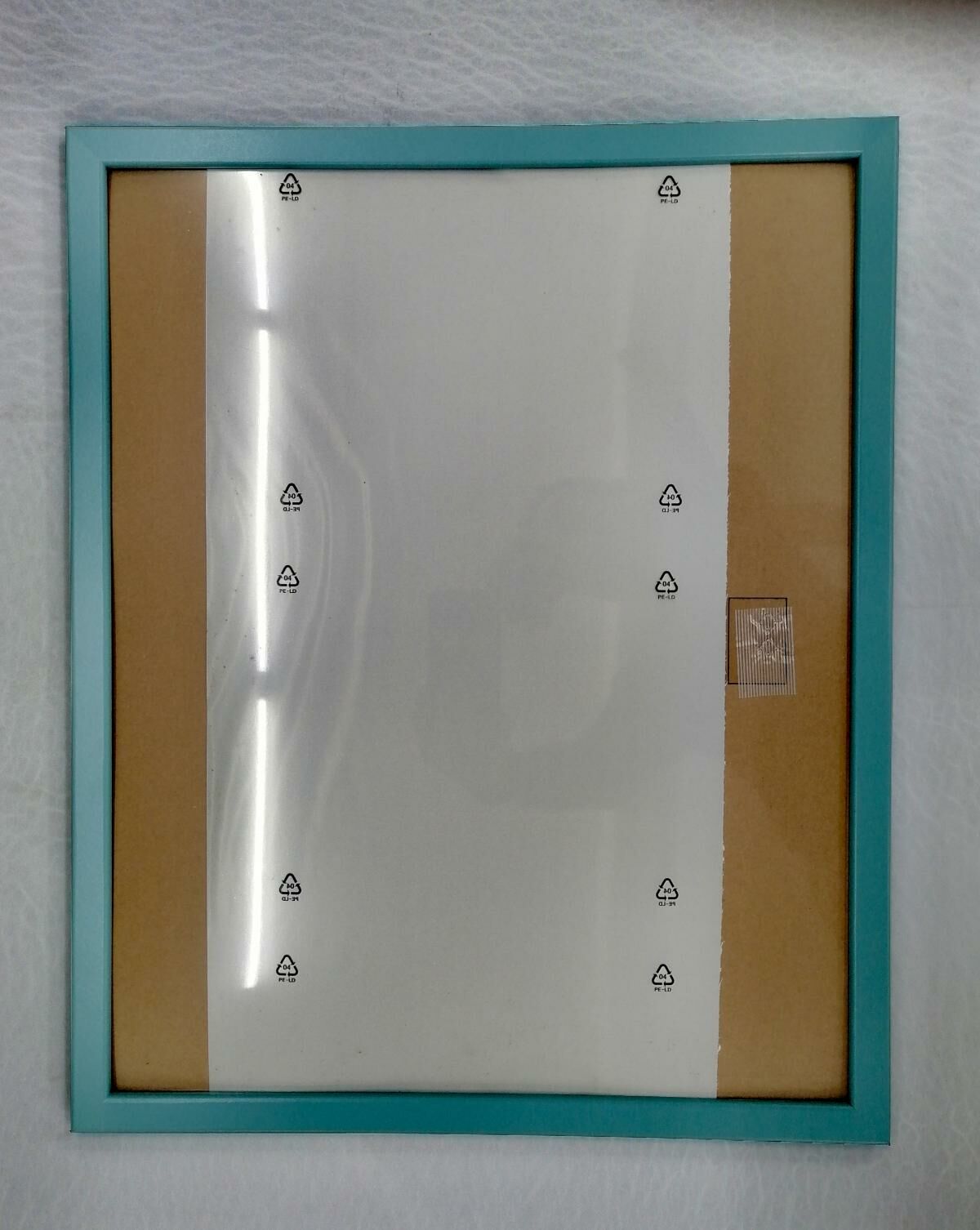 Photo frame, picture frame, wooden frame, outer frame 53cmx43cm (inner frame 49cmx39cm) pink blue.