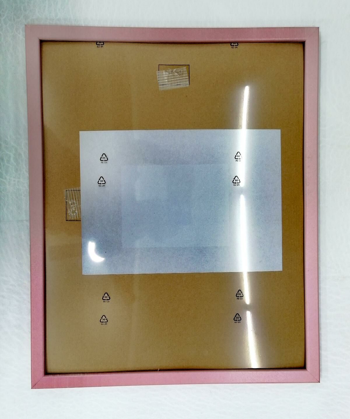 Photo frame, picture frame, wooden frame, 53cmx43cm outside (49cmx39cm inside) pink.