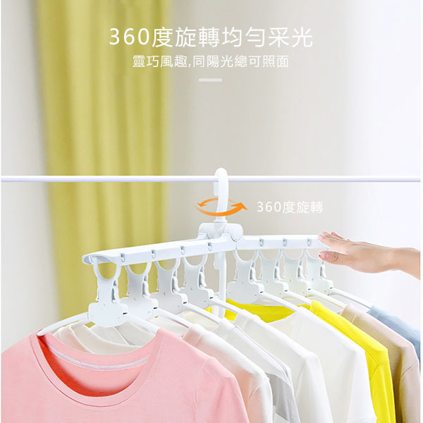 日本JTSK 多功能多層摺疊收納衣架 (P2548)