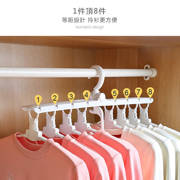 日本JTSK 多功能多層摺疊收納衣架 (P2548)