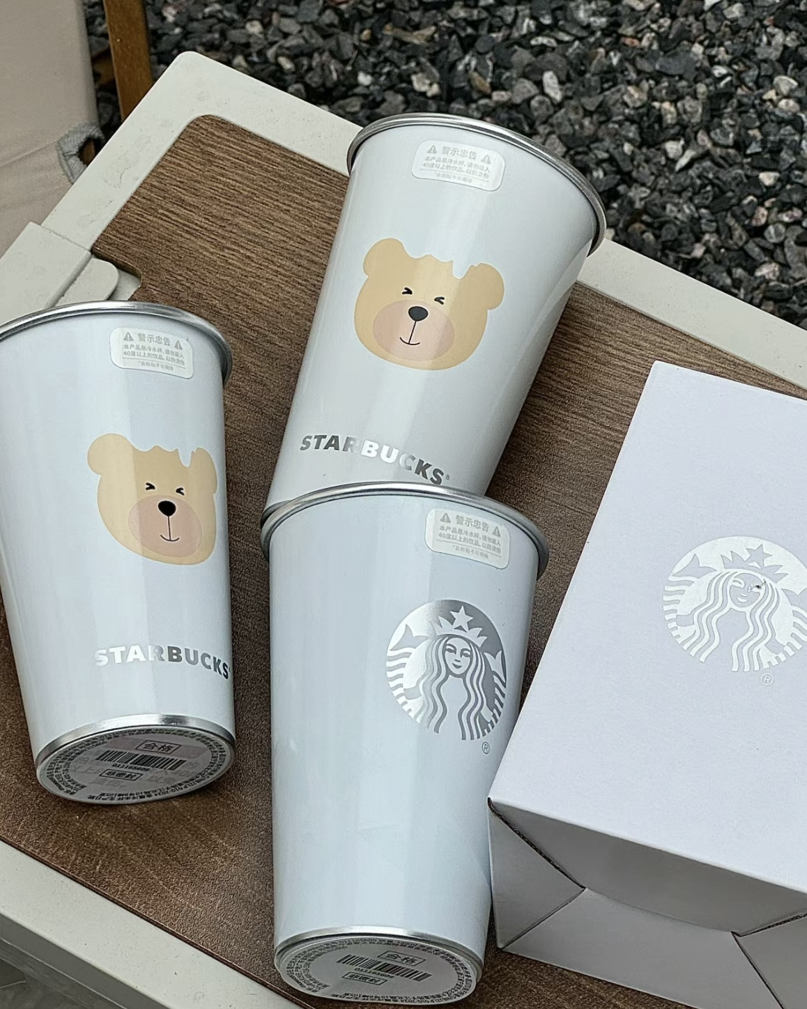 Starbucks 星巴克 遇冷變色杯 小熊 冷變杯 冷水杯 環保杯 共3款